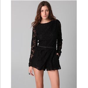 Dolce Vita Jaiden‎ Black Lace Shorts Romper Black